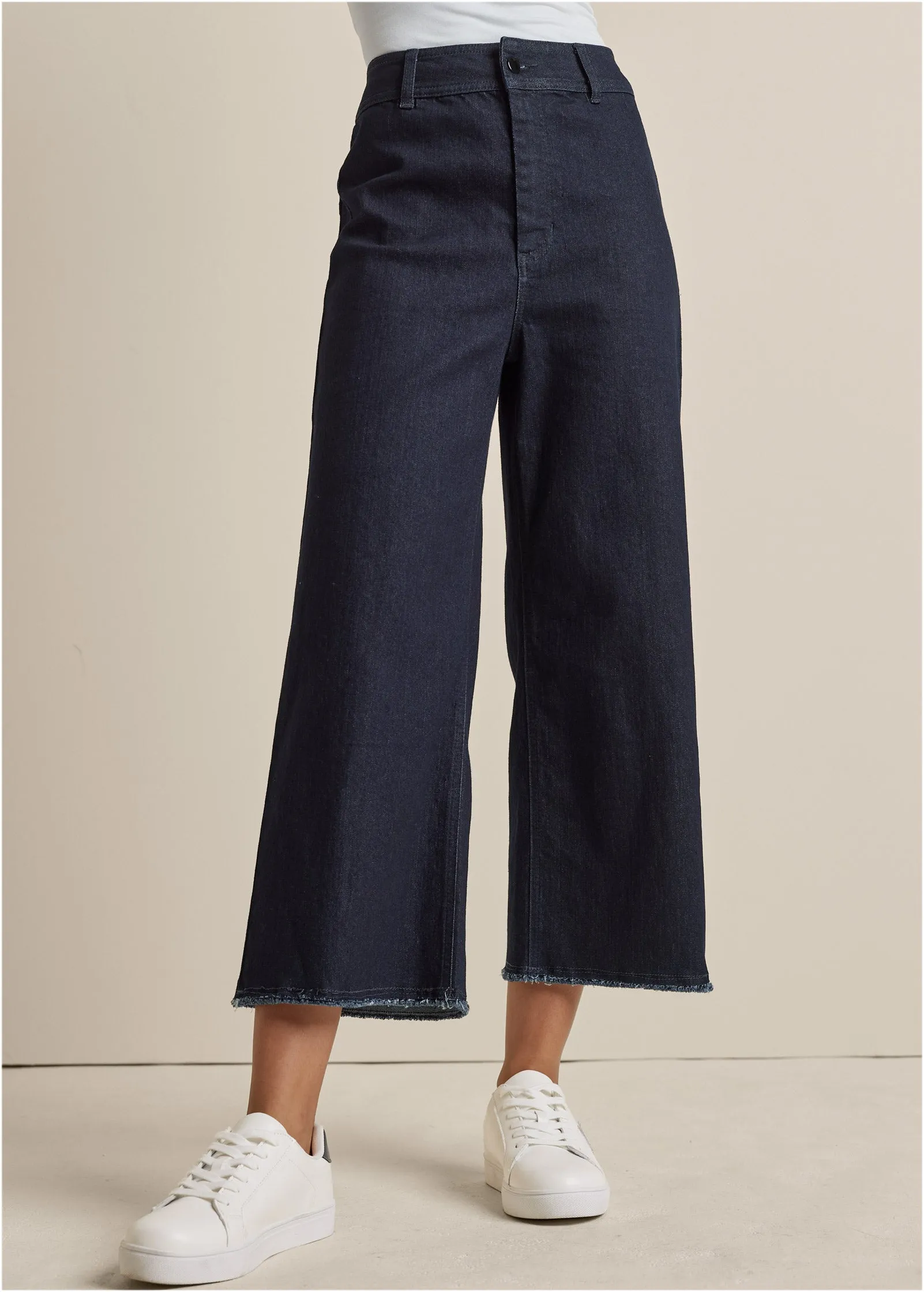 High Rise Wide Leg Jeans - Dark Wash sold by VENUS