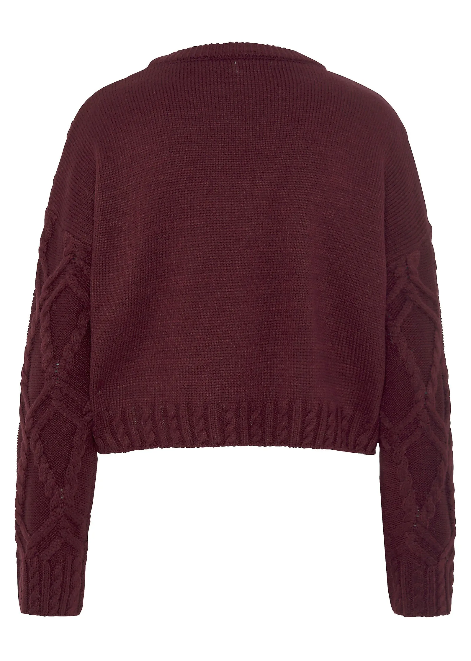 Cable Knit Sweater - Burgundy sold by VENUS product image thumbnail 2