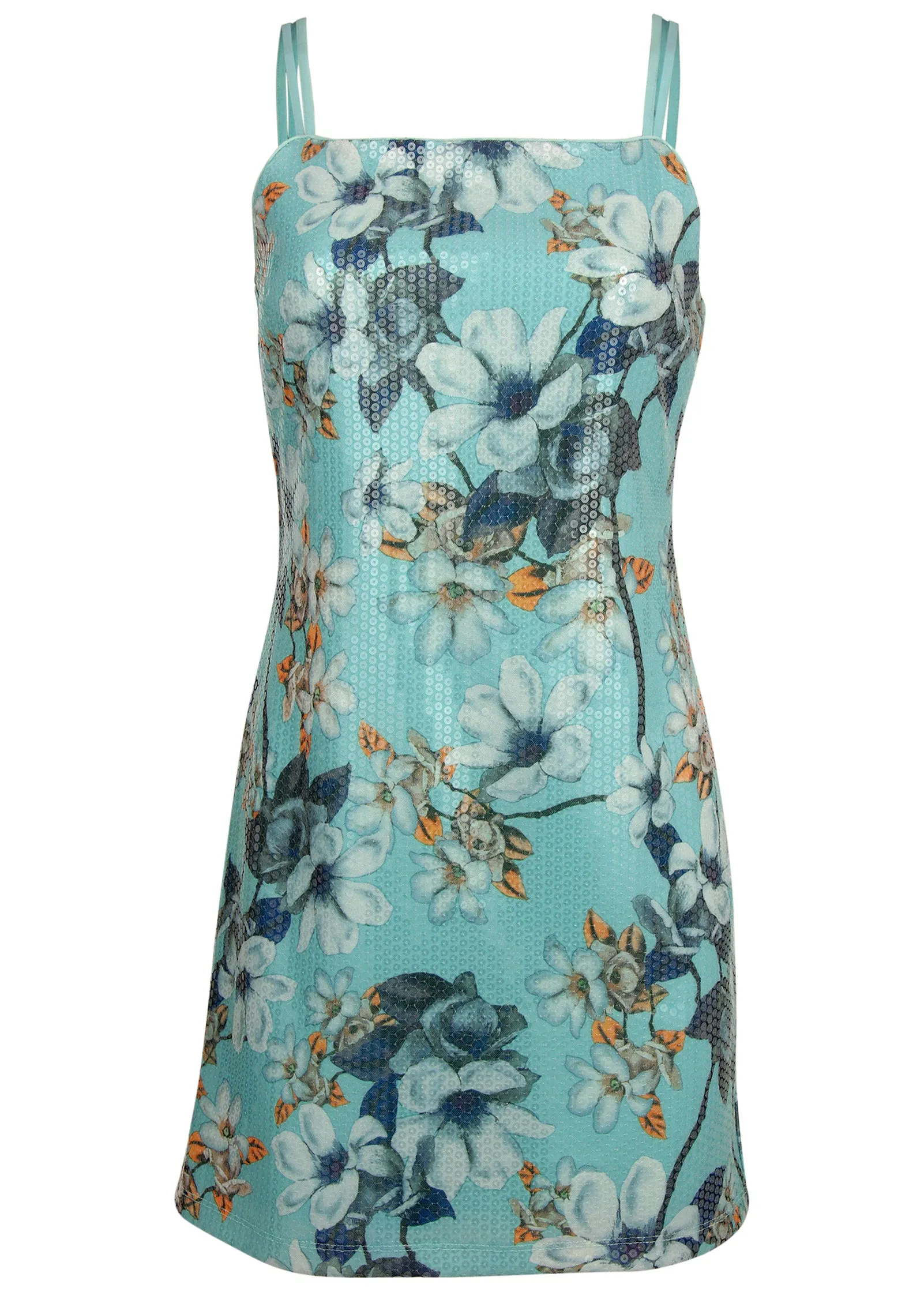 Opulent sequin mini dress - Light Blue Multi sold by VENUS product image thumbnail 4