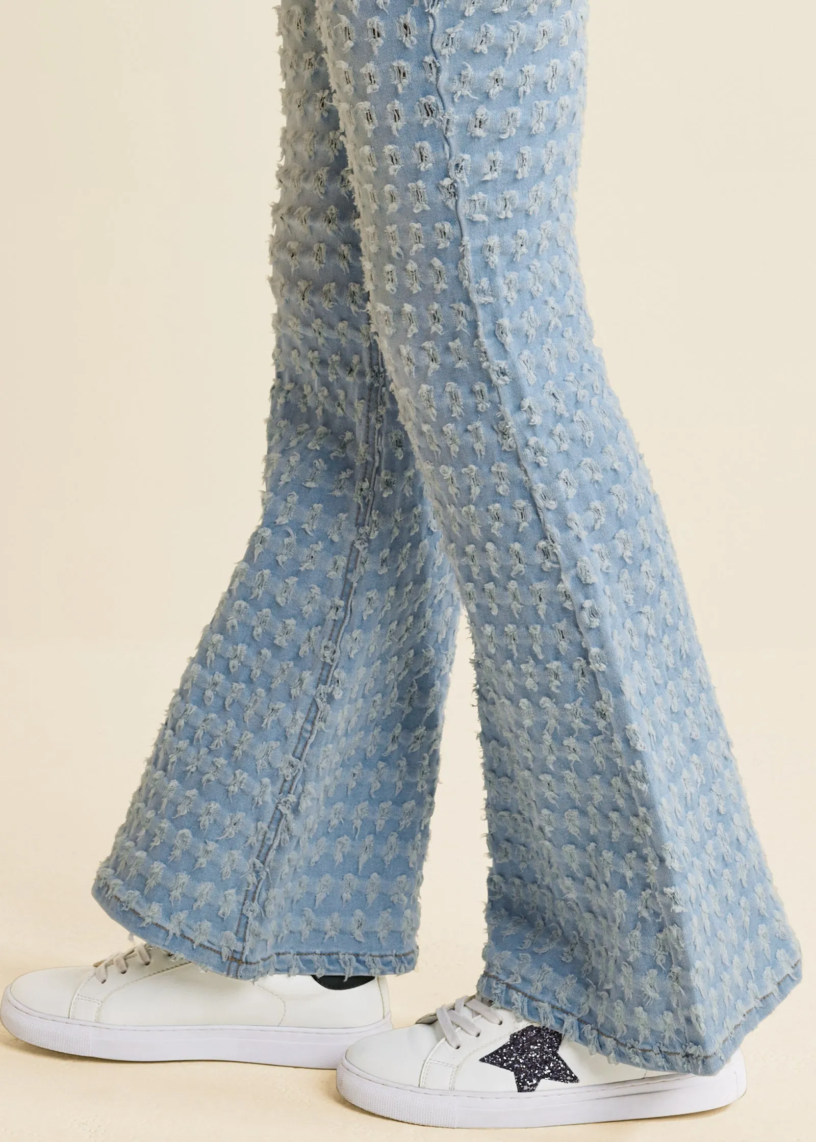 Laser Flare Leg Jeans - Light Wash sold by VENUS product image thumbnail 5