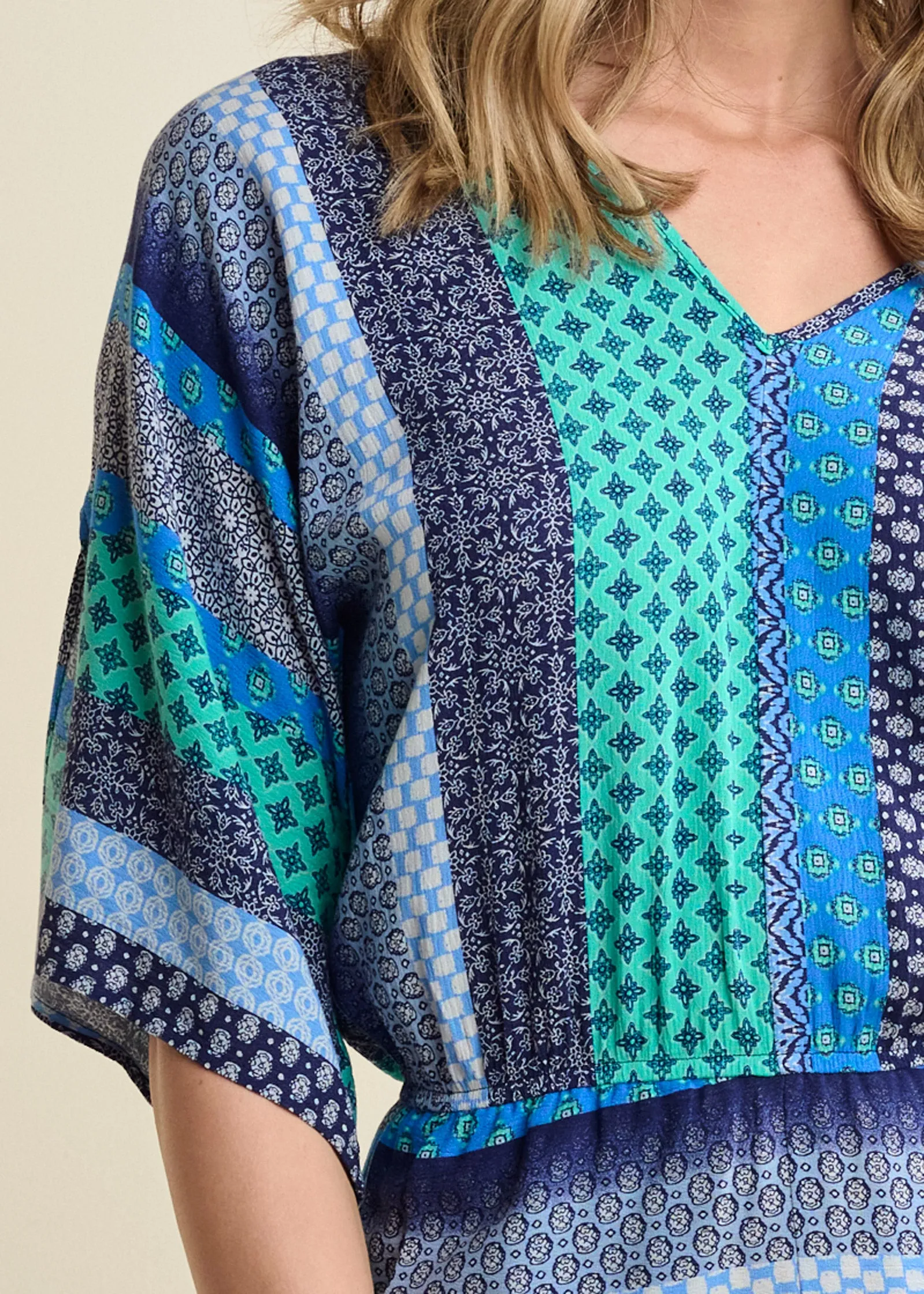Mixed Print Romper - Green Multi sold by VENUS product image thumbnail 4