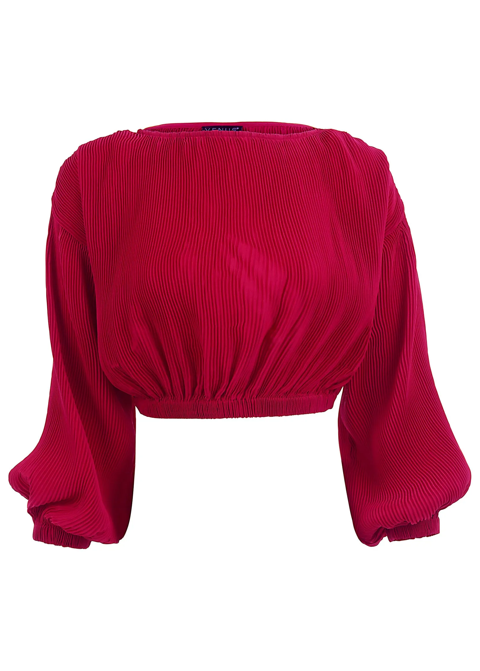 Plisse Billow Top - Red sold by VENUS product image thumbnail 4