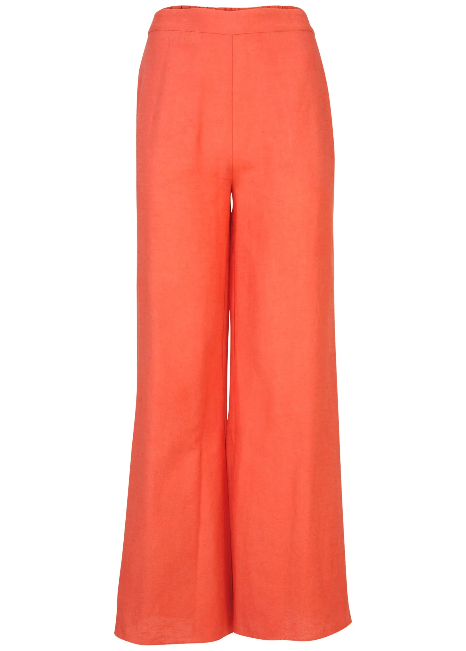 Cotton Linen Side Slit Pant - Burnt Orange sold by VENUS product image thumbnail 3
