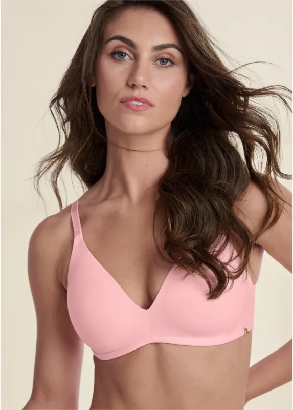 Pearl By Venus® Wireless Lace Trim Bra - Peony Paradise sold by VENUS