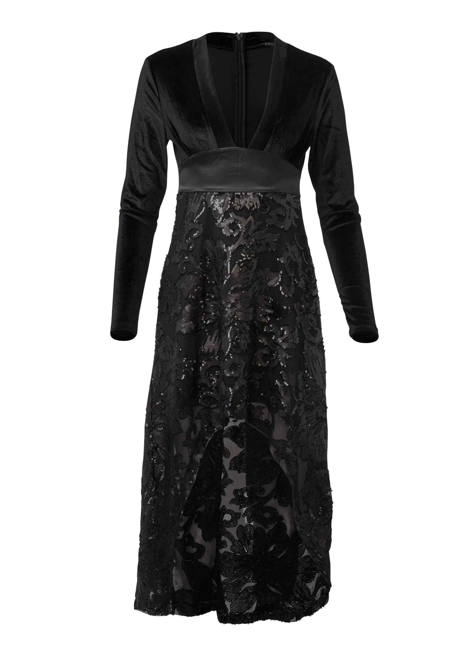Sequin Lace High-Low Dress - Black sold by VENUS product image thumbnail 5
