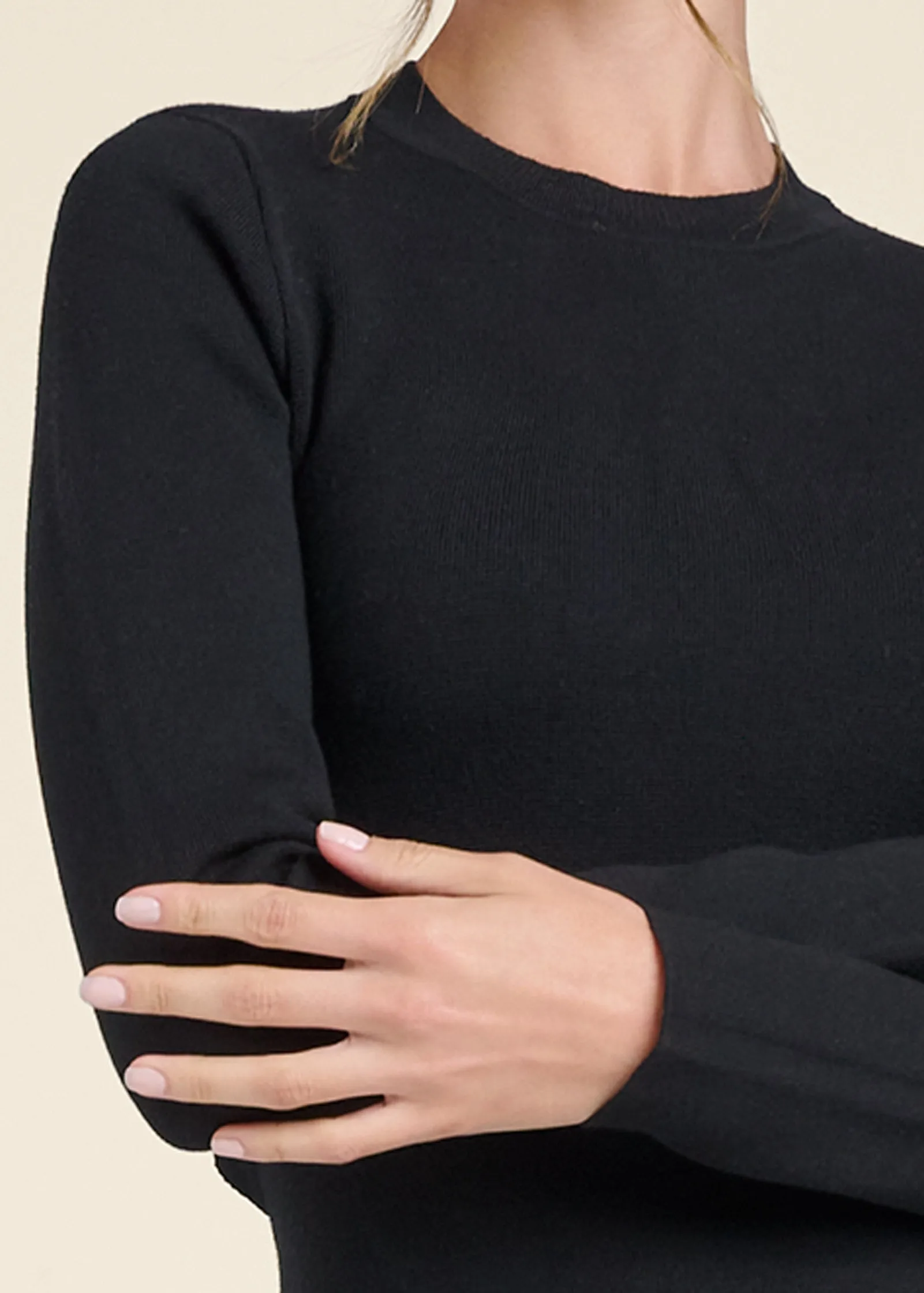 Twisted Cutout Back Detail Sweater - Black sold by VENUS product image thumbnail 5