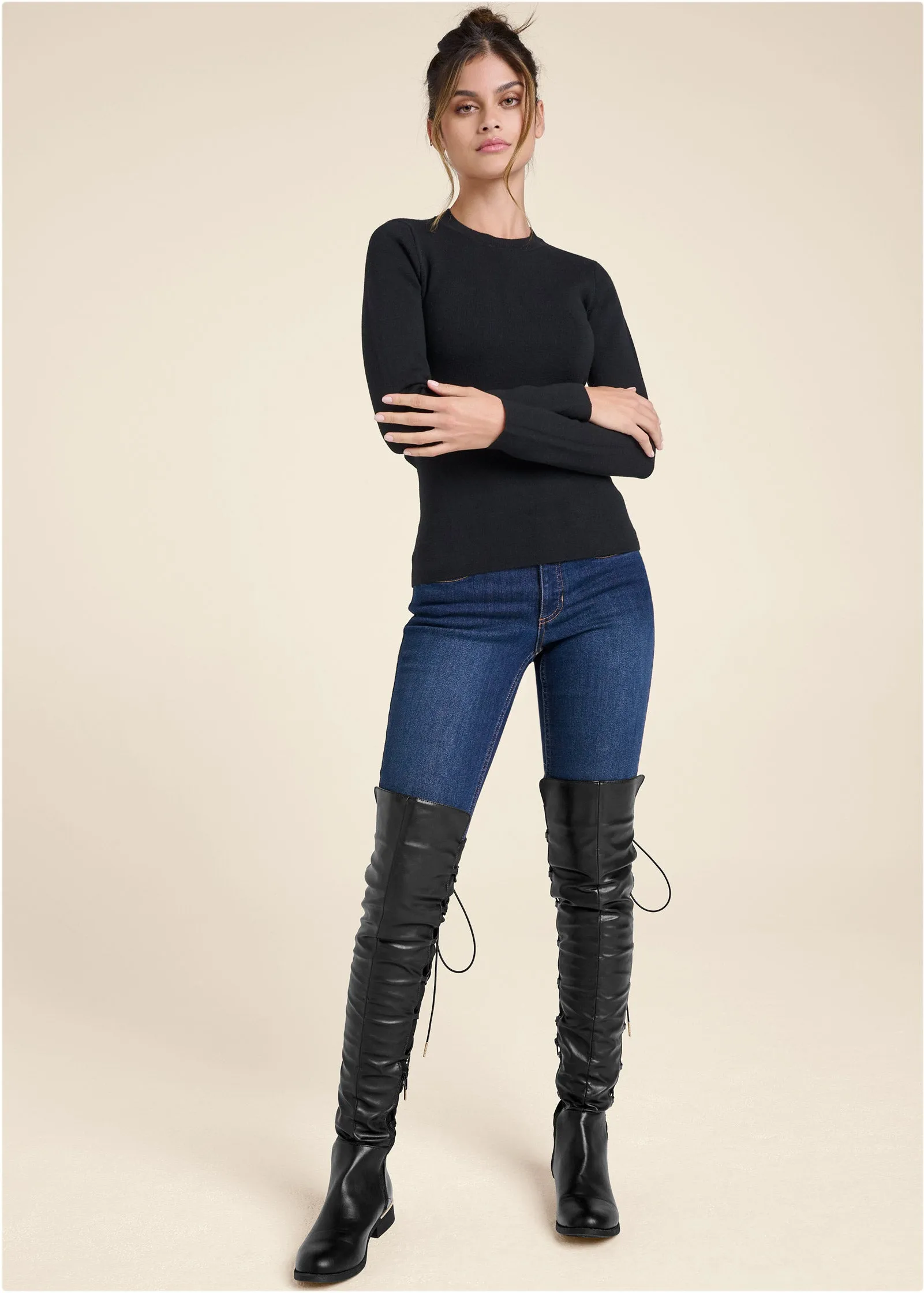 Twisted Cutout Back Detail Sweater - Black sold by VENUS product image thumbnail 3