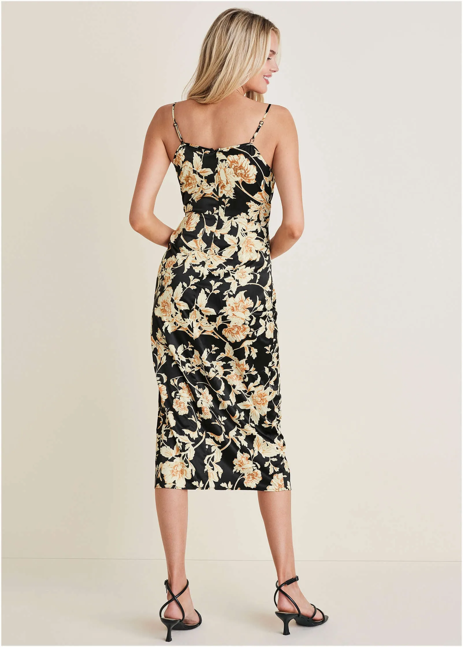 Cowl Neck Slip Dress - Nouveau Roses sold by VENUS product image thumbnail 2