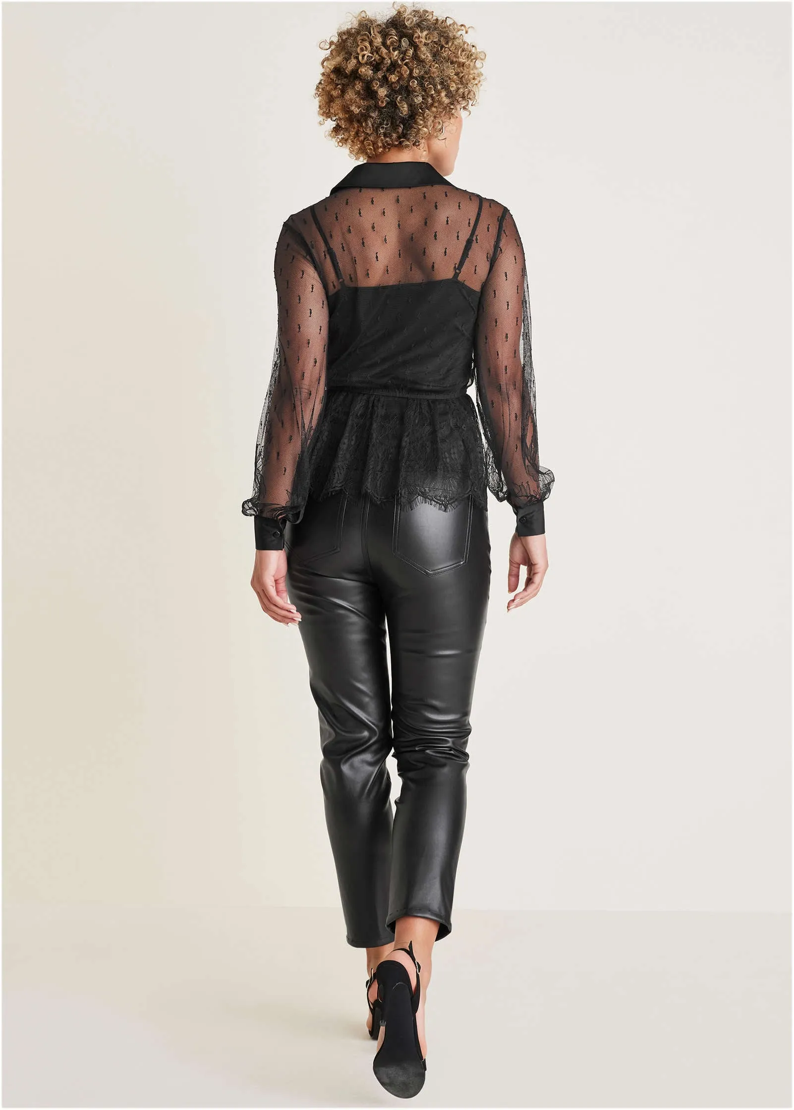 Sheer Lace Blouse - Black sold by VENUS product image thumbnail 2