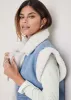 Denim Sherpa Vest - Medium Wash sold by VENUS