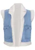 Denim Sherpa Vest - Medium Wash sold by VENUS