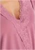 Faux Wrap Lace Trim Blouse - Heather Rose sold by VENUS