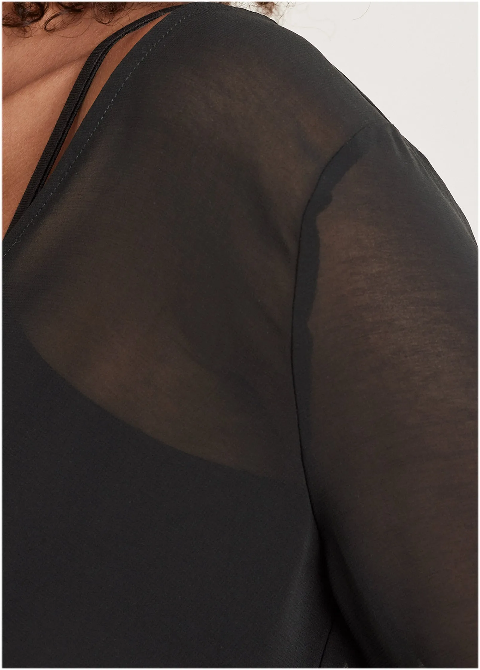 Corseted Chiffon Blouse - Black sold by VENUS product image thumbnail 3