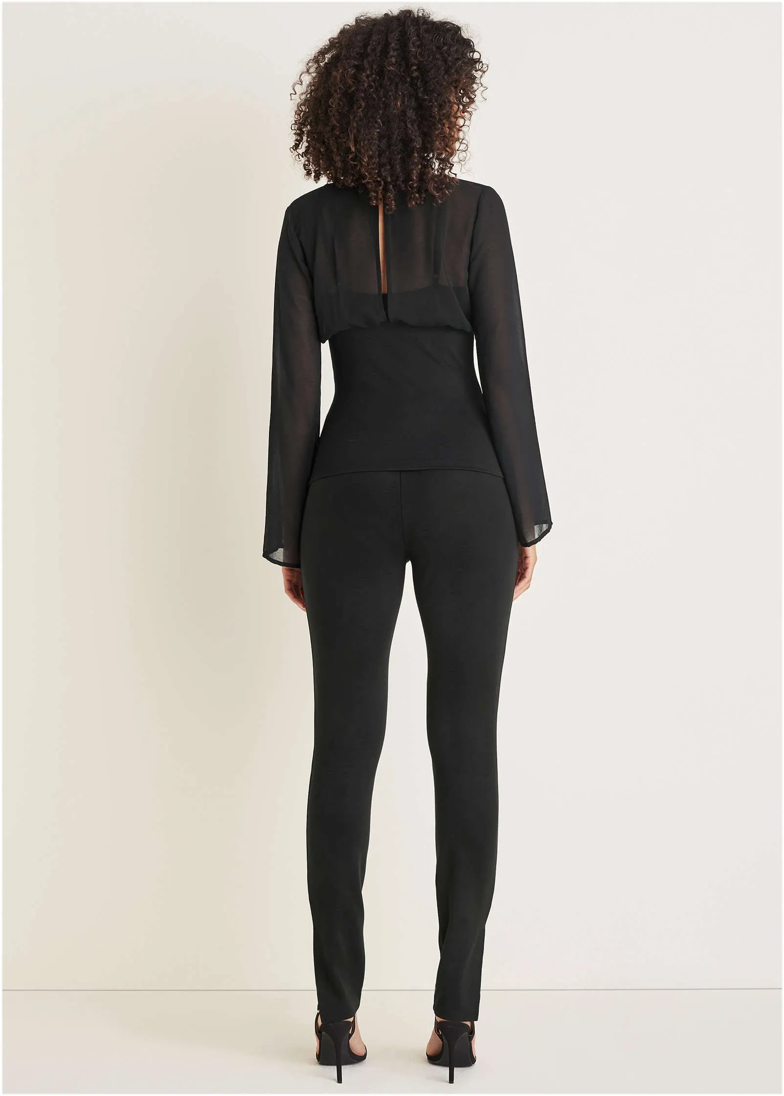 Corseted Chiffon Blouse - Black sold by VENUS product image thumbnail 2