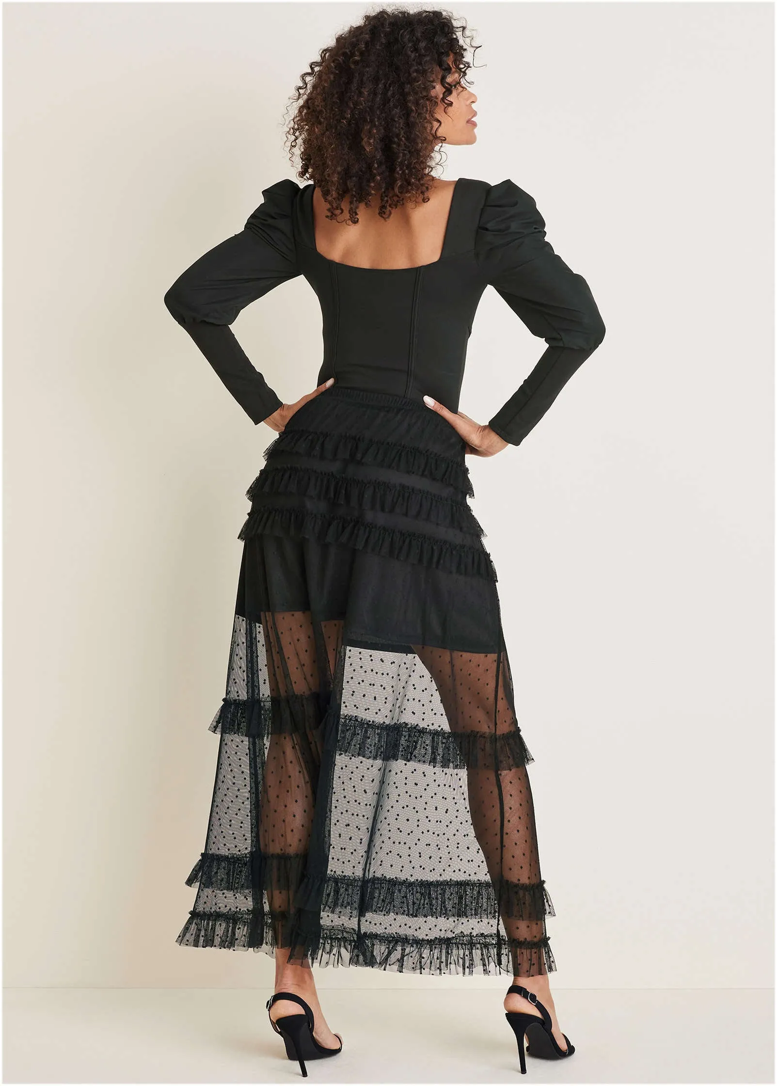 Puff Sleeve Bodysuit - Black sold by VENUS product image thumbnail 2