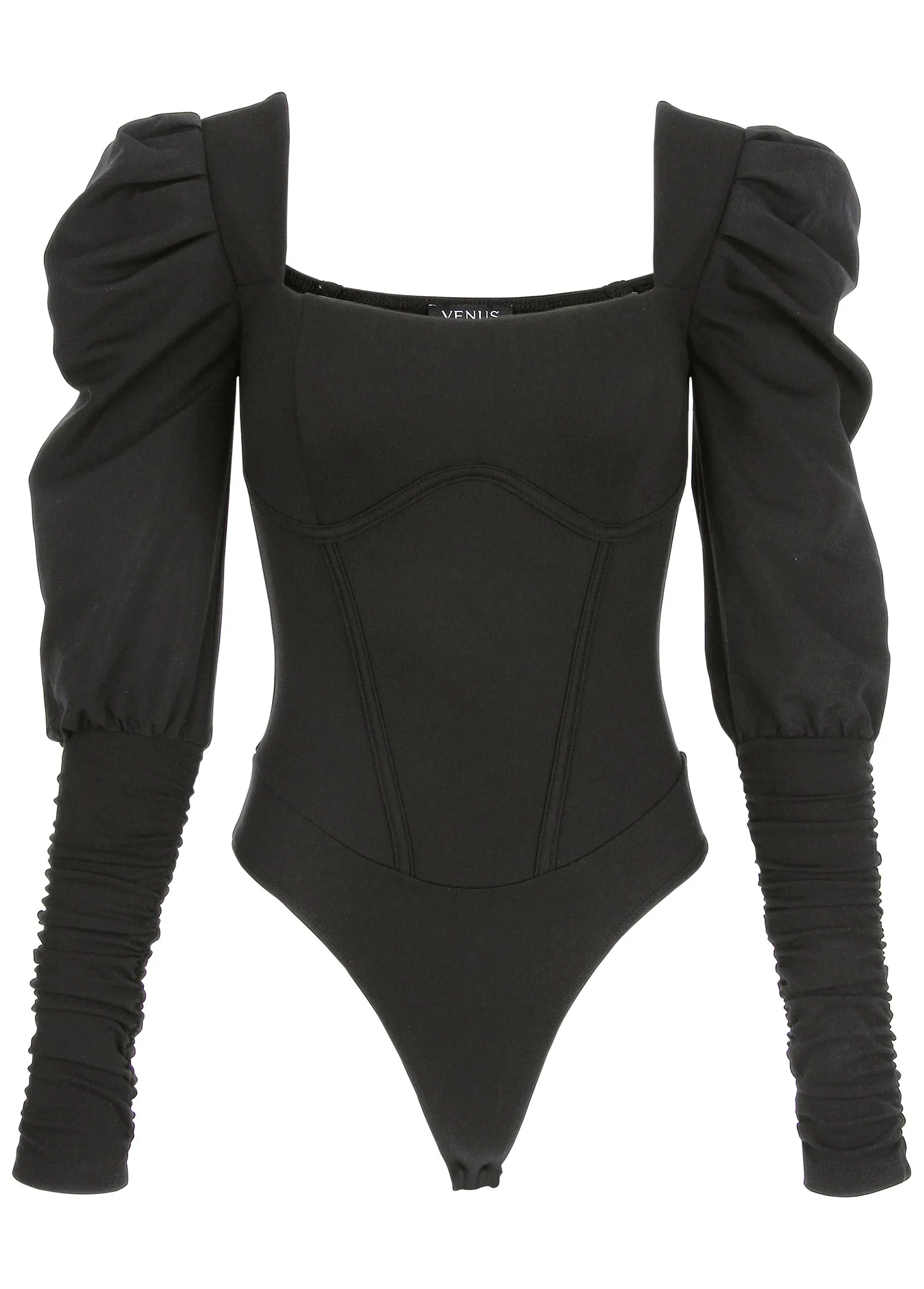 Puff Sleeve Bodysuit - Black sold by VENUS product image thumbnail 3