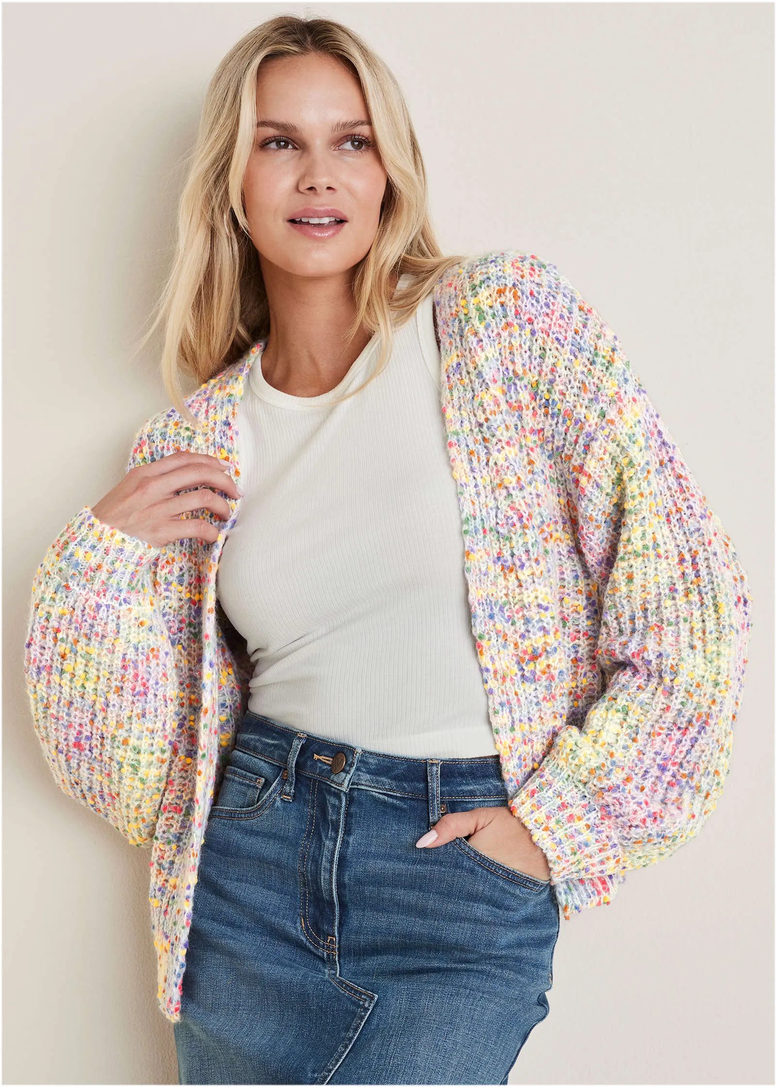 Multi Color Cardigan - Multi sold by VENUS