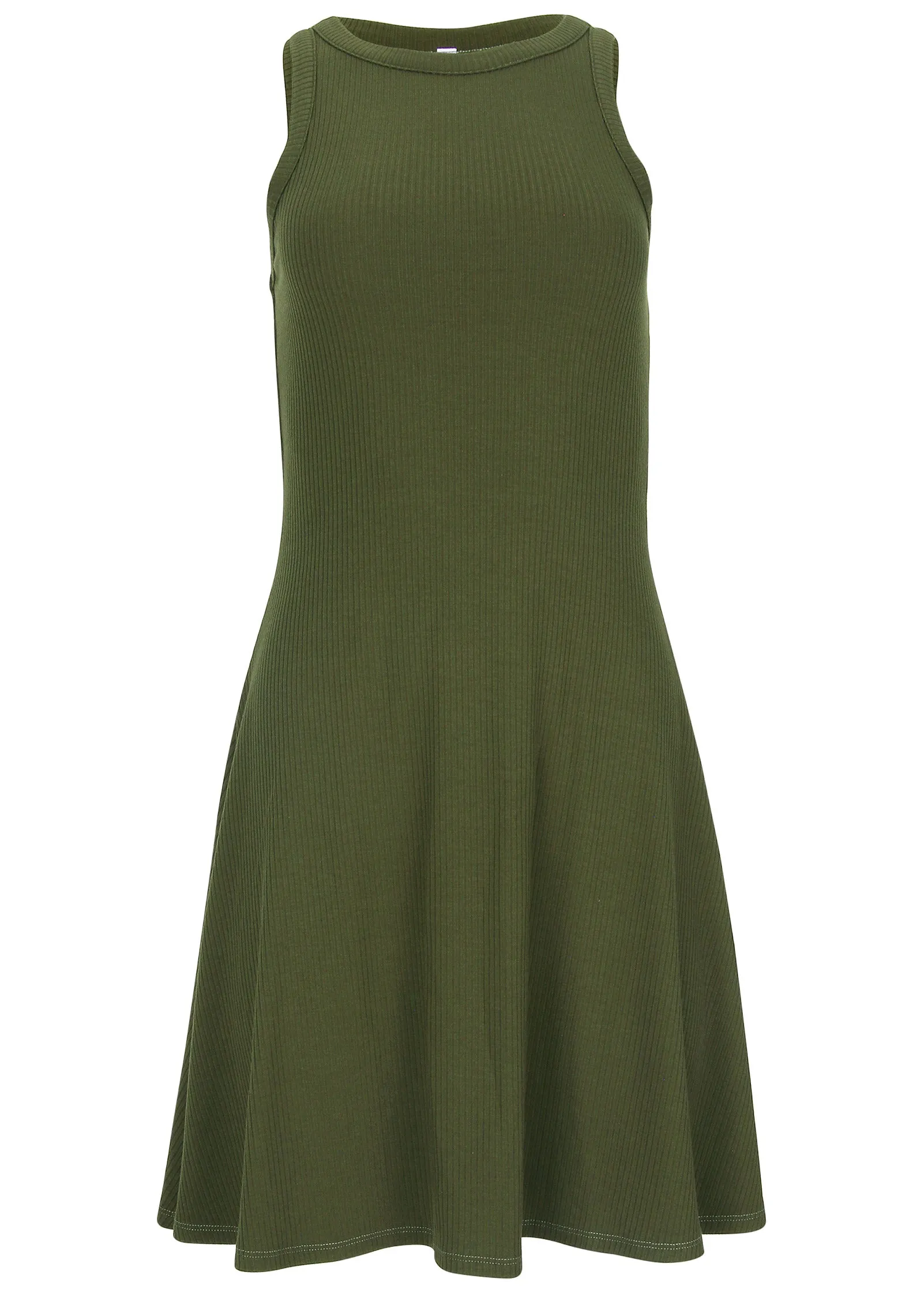 Ribbed fit and flare dress - Bronze Green sold by VENUS product image thumbnail 3