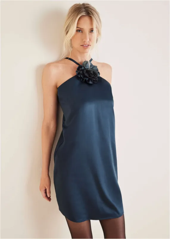 Rosette Halter Mini - Navy sold by VENUS