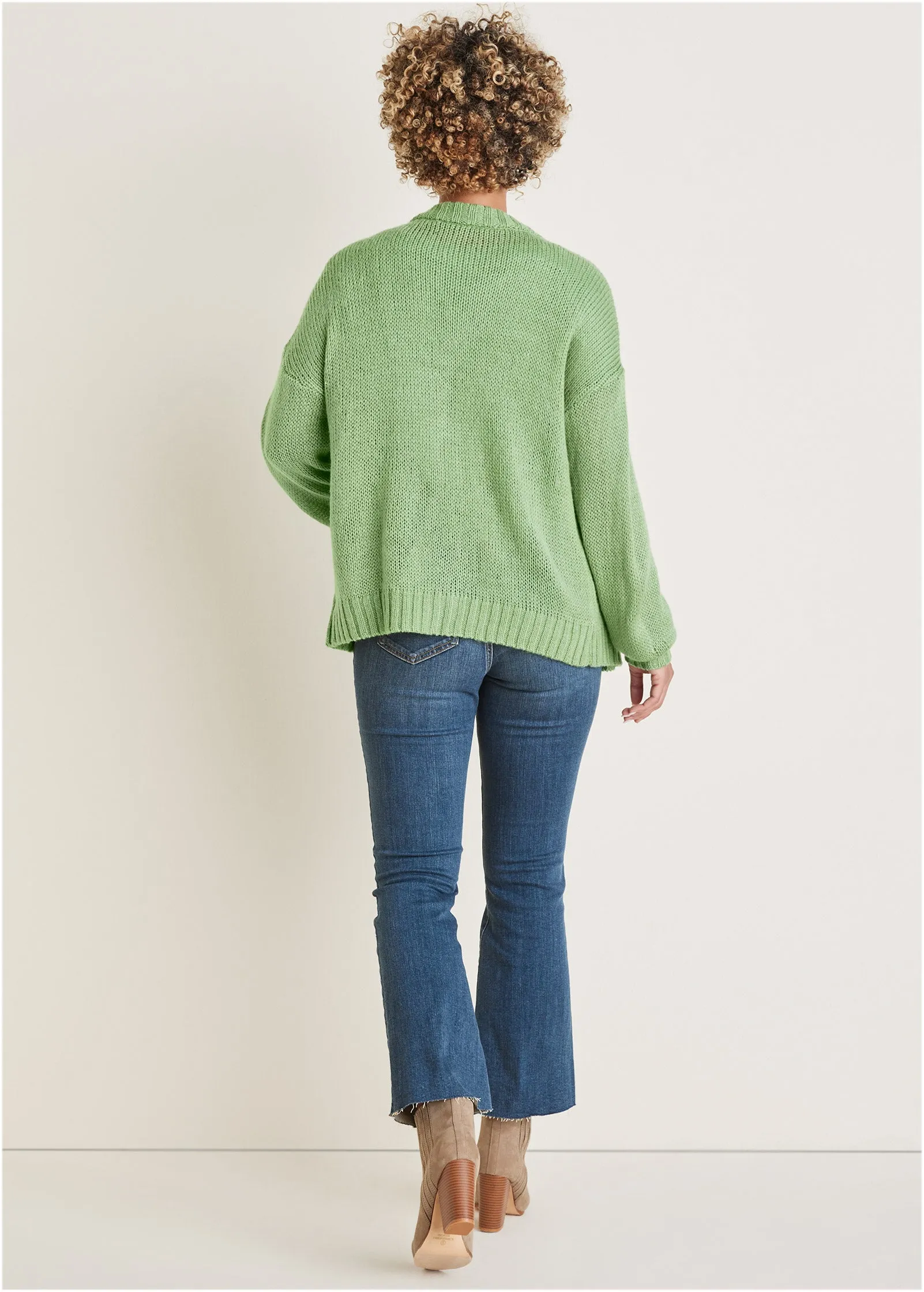 Light Weight Cardigan - Basil sold by VENUS product image thumbnail 2