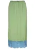 Lace Detail Midi Skirt - Basil sold by VENUS