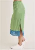 Lace Detail Midi Skirt - Basil sold by VENUS