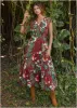 Smocked Waist Maxi Dress - Lake Botanical sold by VENUS