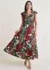 Smocked Waist Maxi Dress - Lake Botanical sold by VENUS