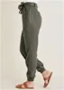 Eyelet Pocket Detail Jogger - Olive sold by VENUS