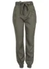 Eyelet Pocket Detail Jogger - Olive sold by VENUS