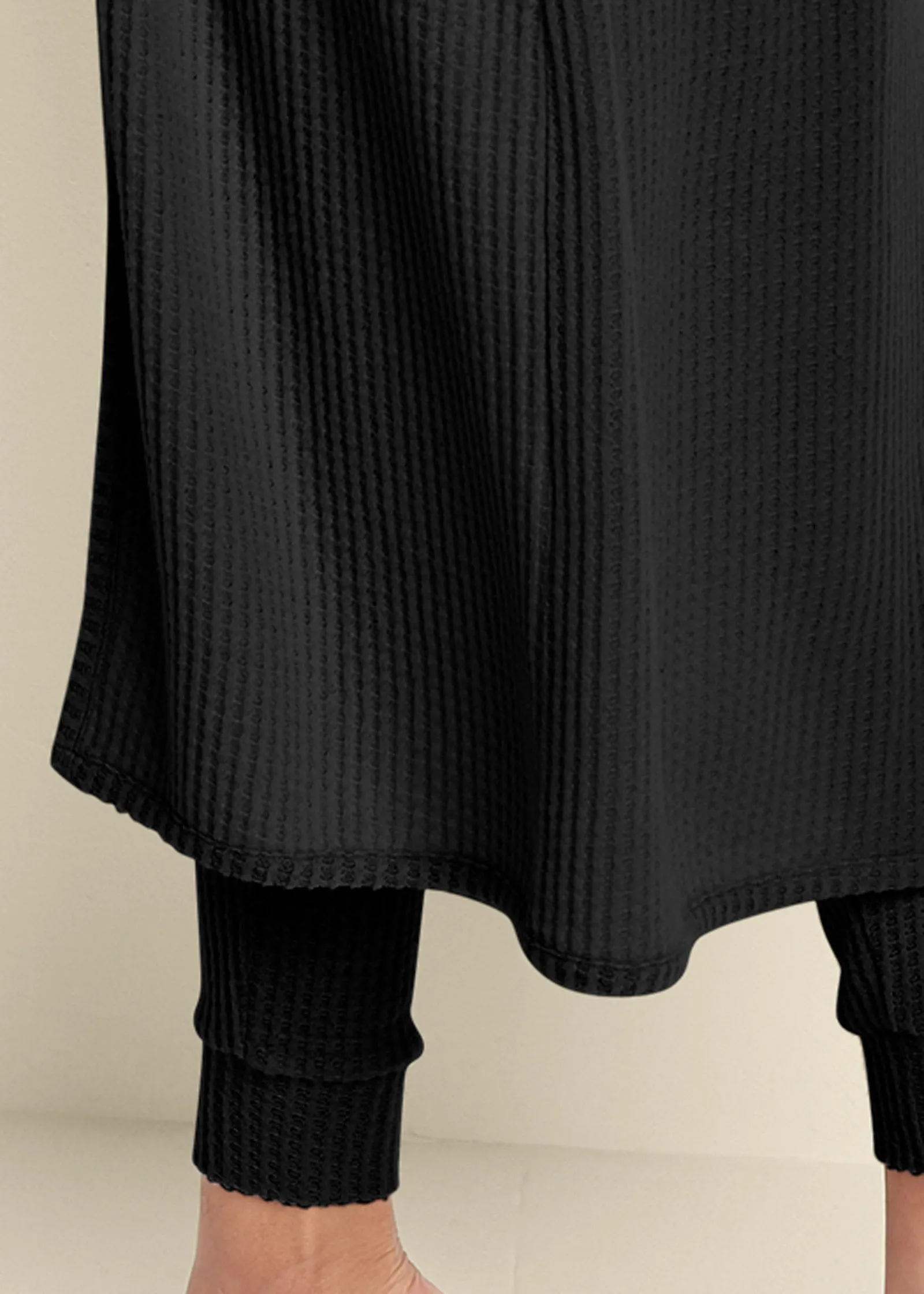 Cozy Waffle 3-Piece Set - Black sold by VENUS product image thumbnail 4