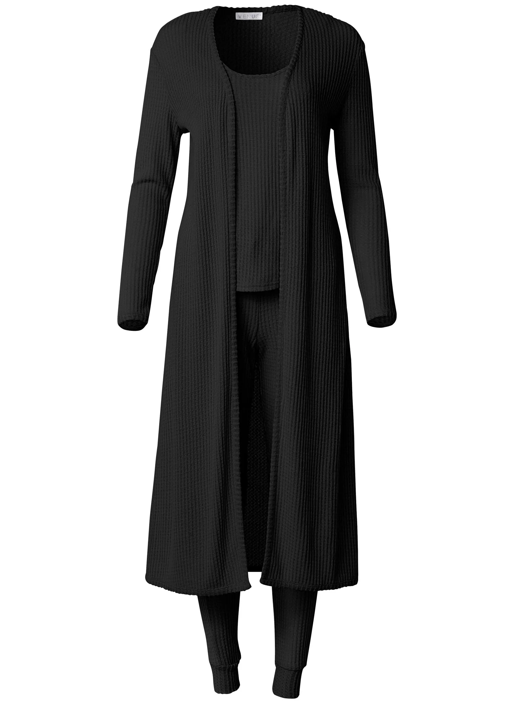 Cozy Waffle 3-Piece Set - Black sold by VENUS product image thumbnail 5