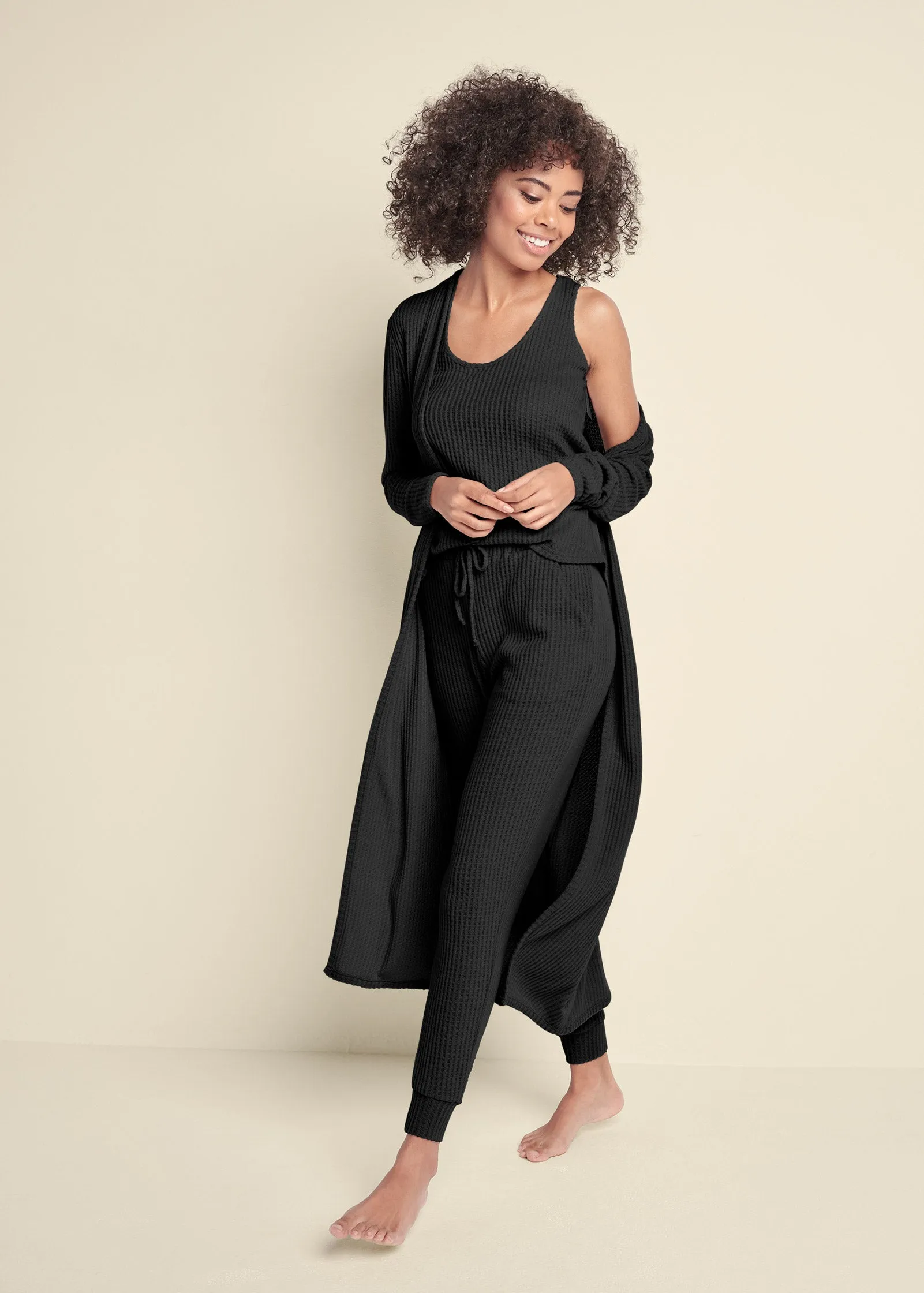 Cozy Waffle 3-Piece Set - Black sold by VENUS