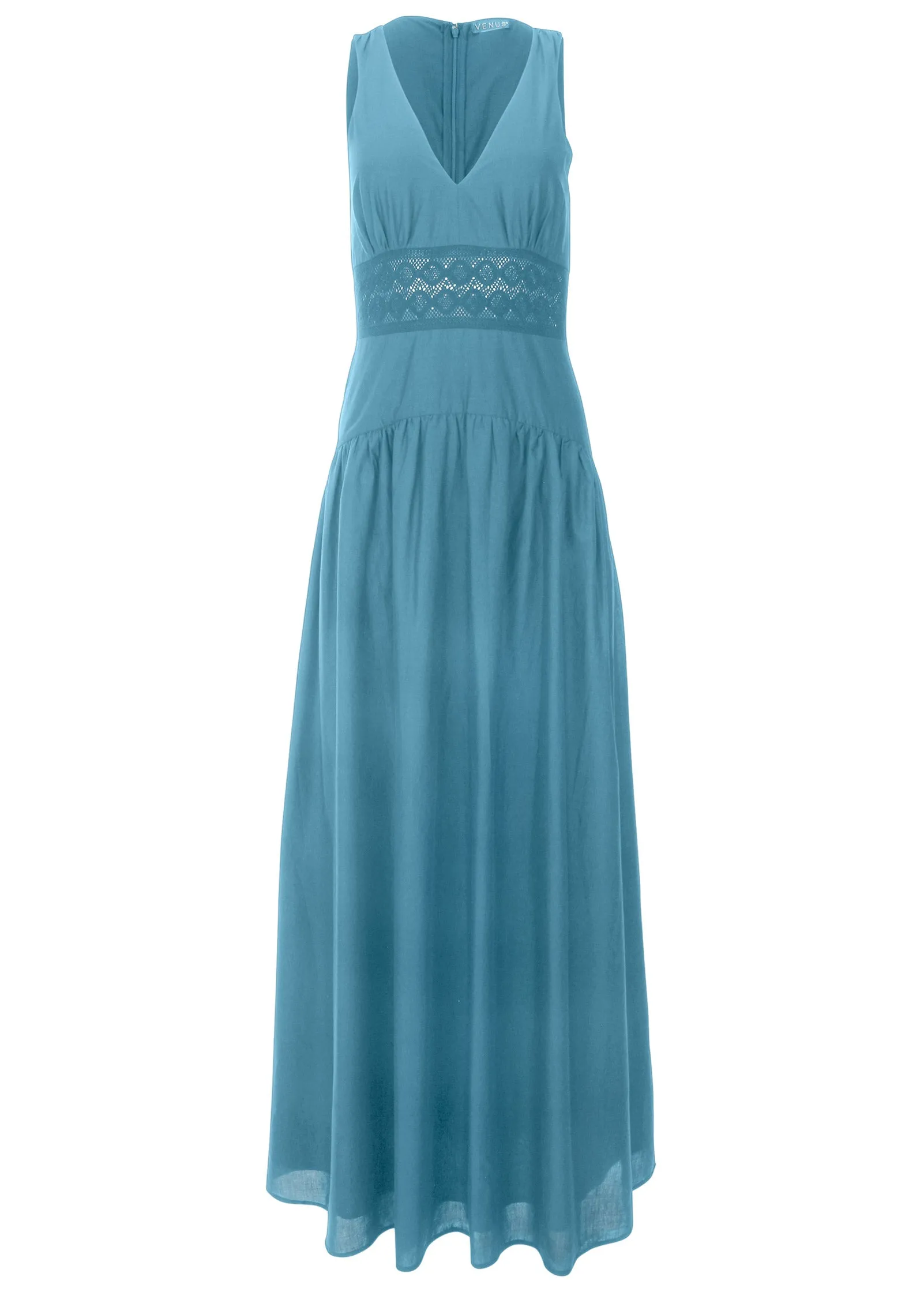Lace Detail Drop Waist Maxi - Blue sold by VENUS product image thumbnail 4