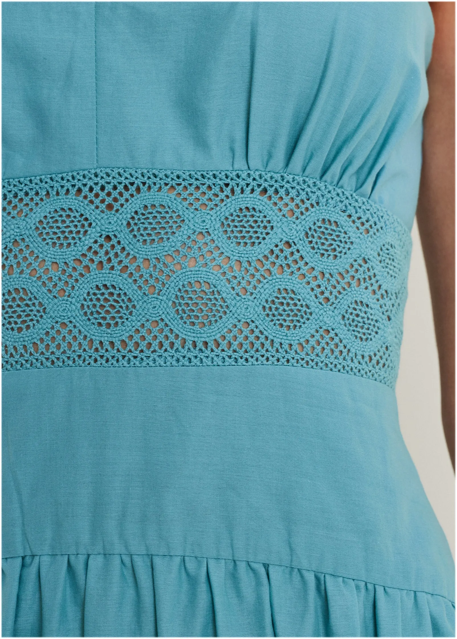 Lace Detail Drop Waist Maxi - Blue sold by VENUS product image thumbnail 3