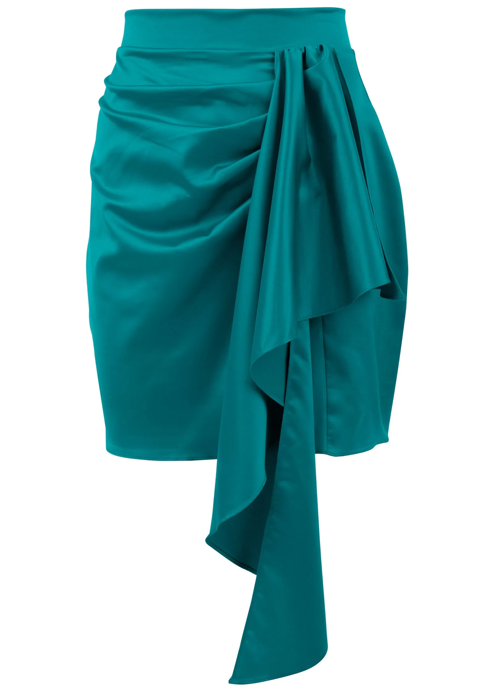 Ruffle Detail Mini Skirt - Teal sold by VENUS product image thumbnail 3
