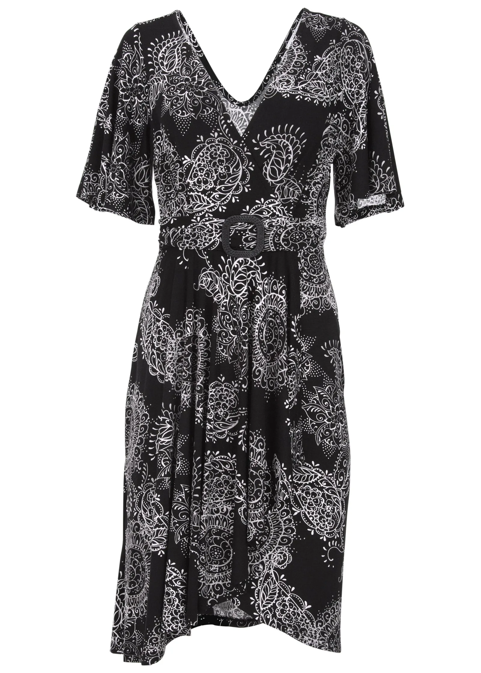 Print Midi Dress - Black & White sold by VENUS product image thumbnail 3