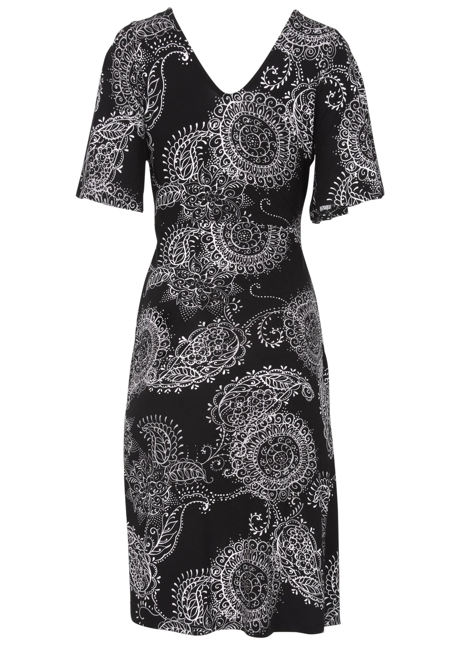 Print Midi Dress - Black & White sold by VENUS product image thumbnail 4