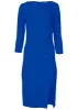Ponte Ruched Dress - Blue sold by VENUS