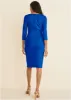 Ponte Ruched Dress - Blue sold by VENUS