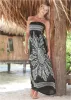 Bandeau maxi dress cover-up - Black & White sold by VENUS