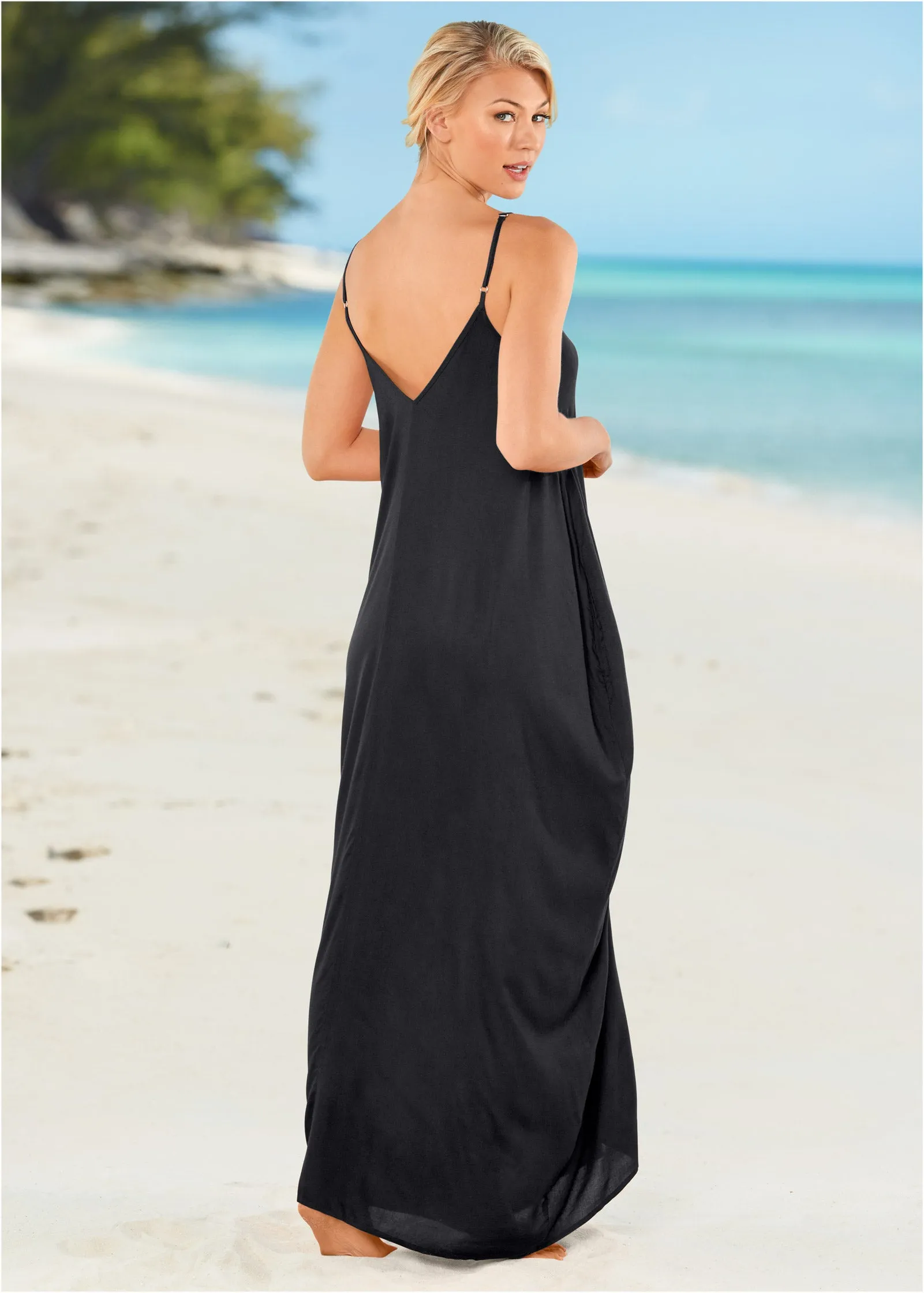 Boho Maxi Dress Cover-Up - Black sold by VENUS product image thumbnail 2