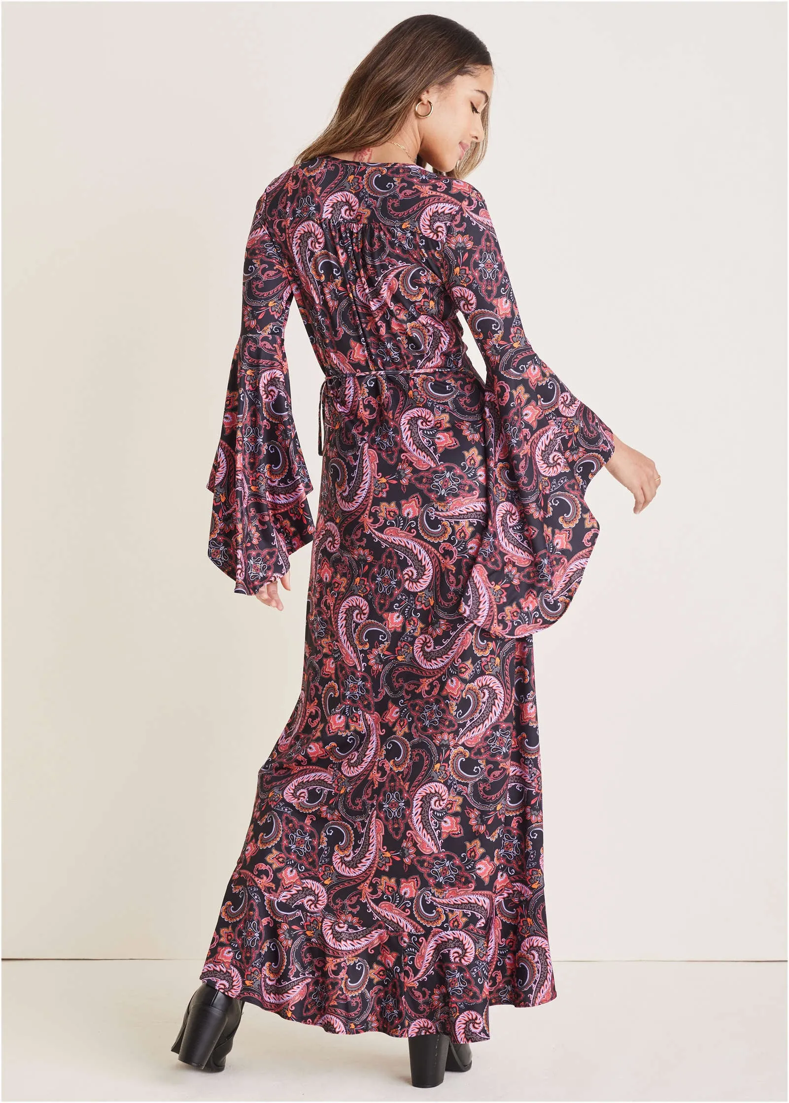 Paisley Wrap Maxi Dress - Multi-Paisley sold by VENUS product image thumbnail 2