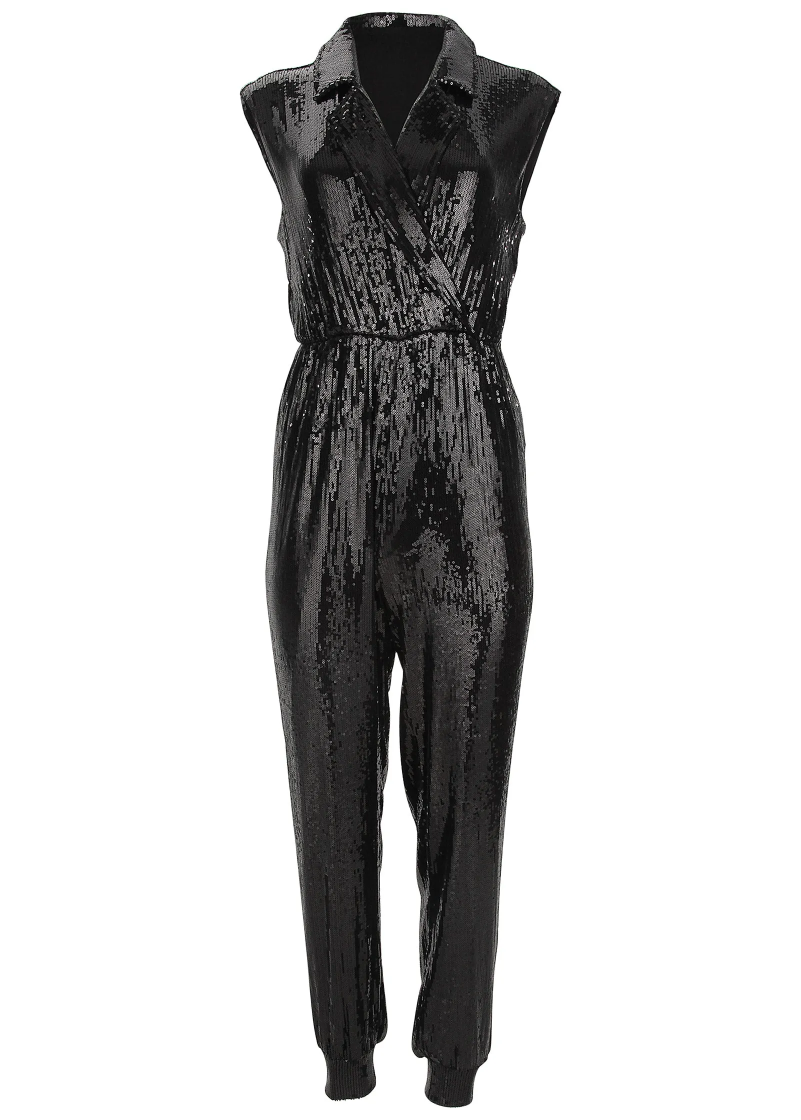 Sequin Jogger Jumpsuit - Black sold by VENUS product image thumbnail 3
