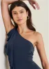 One-Shoulder Ruffle Detail Dress - Navy sold by VENUS