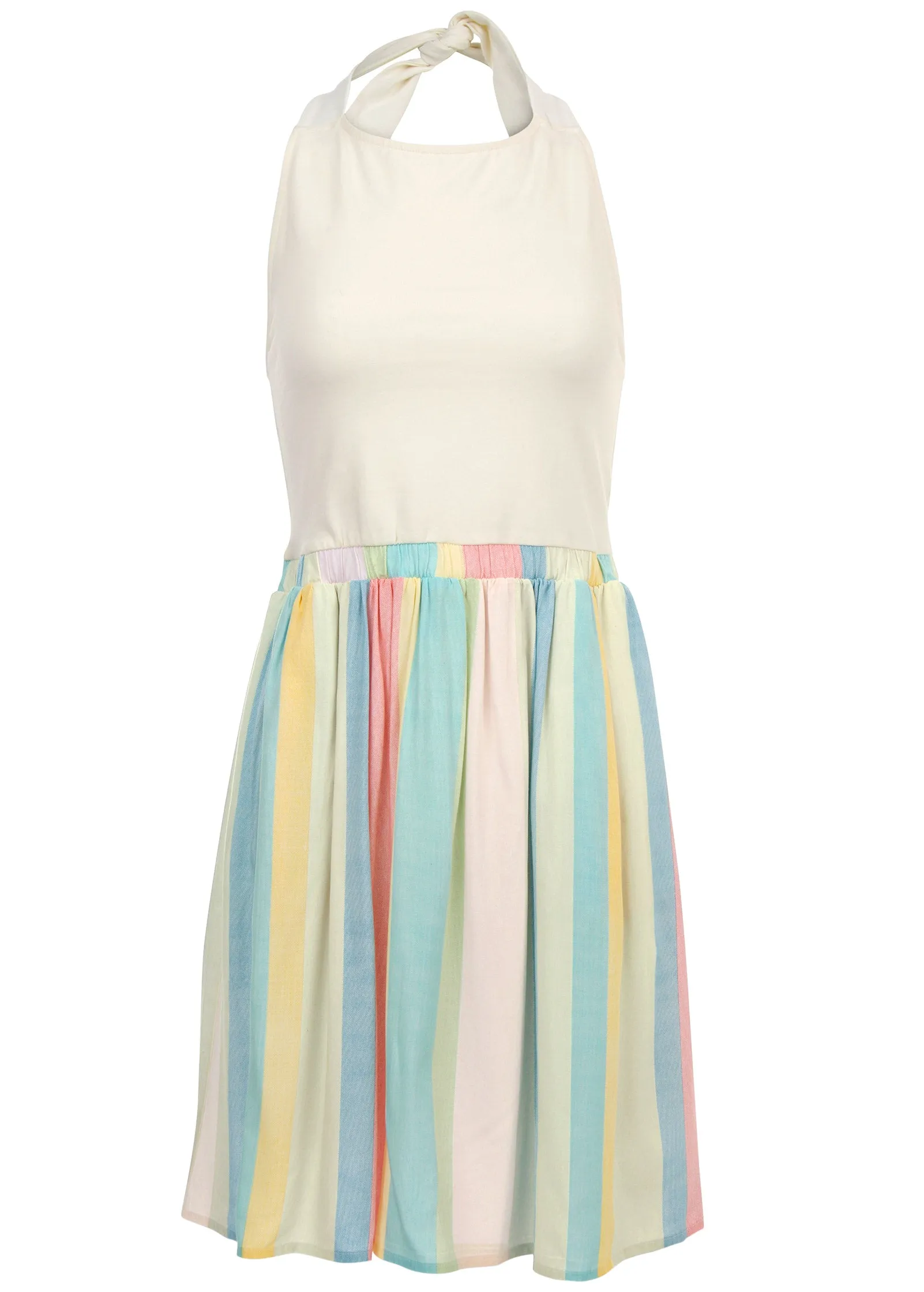 Stripe Halter Mini Dress - Boardwalk Stripe sold by VENUS product image thumbnail 3