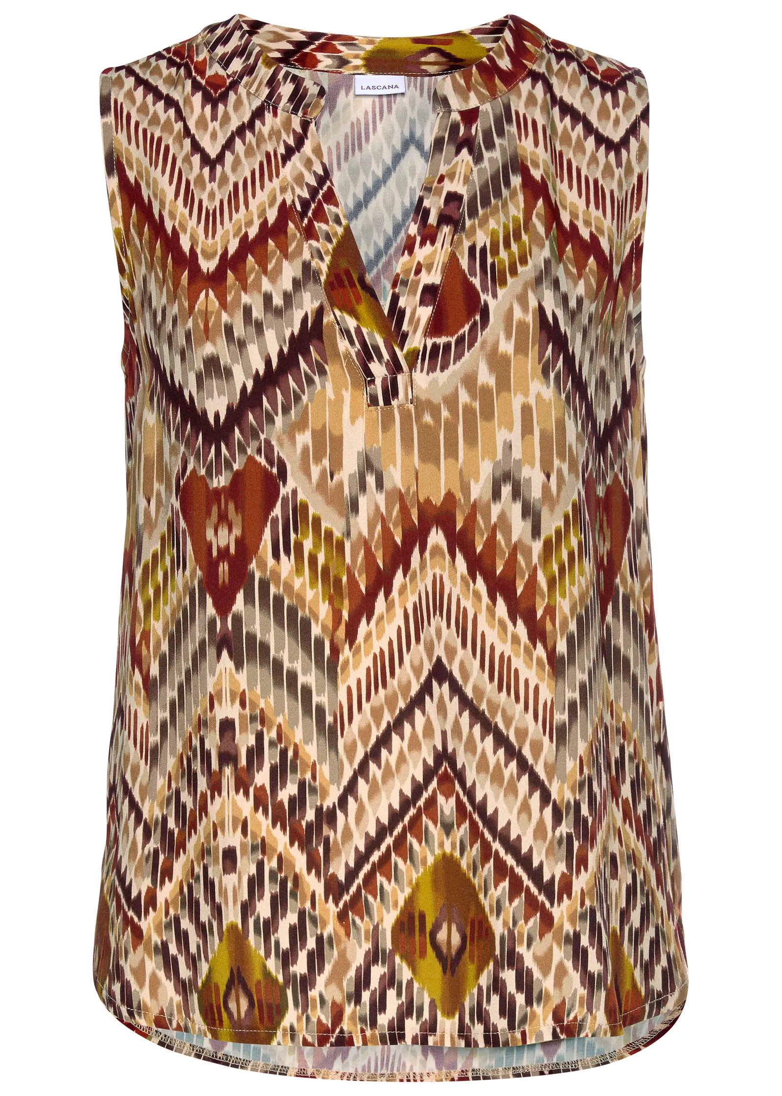 V-Neck Printed Blouse - Brown Multi sold by VENUS product image thumbnail 2