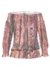 Paisley Off-The-Shoulder Top - Orange Multi sold by VENUS