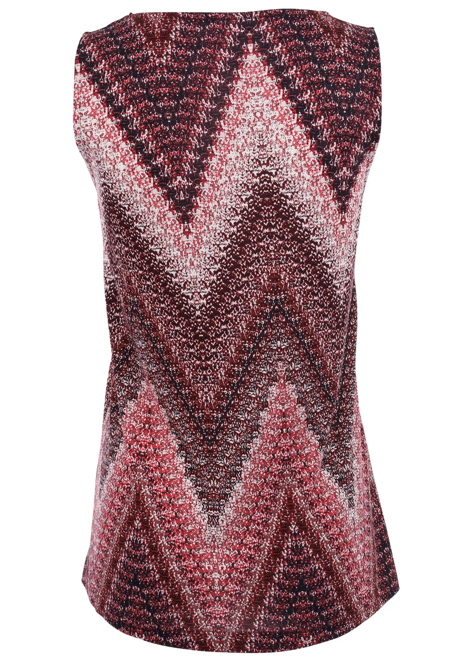 V-Neck Sleeveless Top - Burgundy Multi sold by VENUS product image thumbnail 5