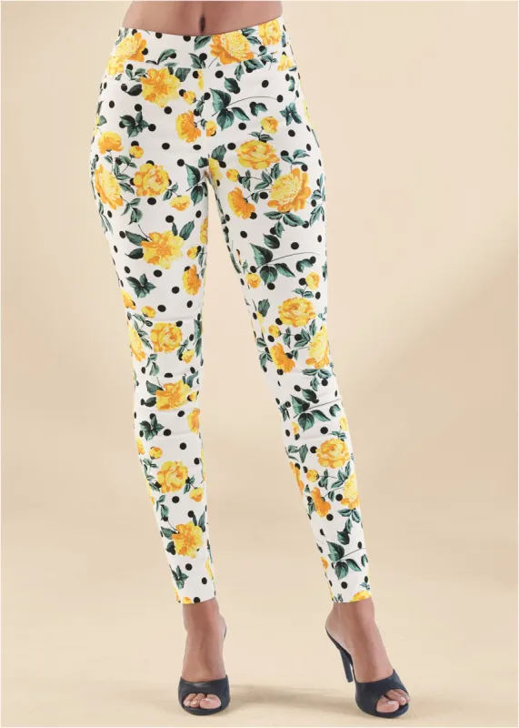Slimming Stretch Jeggings - White Multi sold by VENUS
